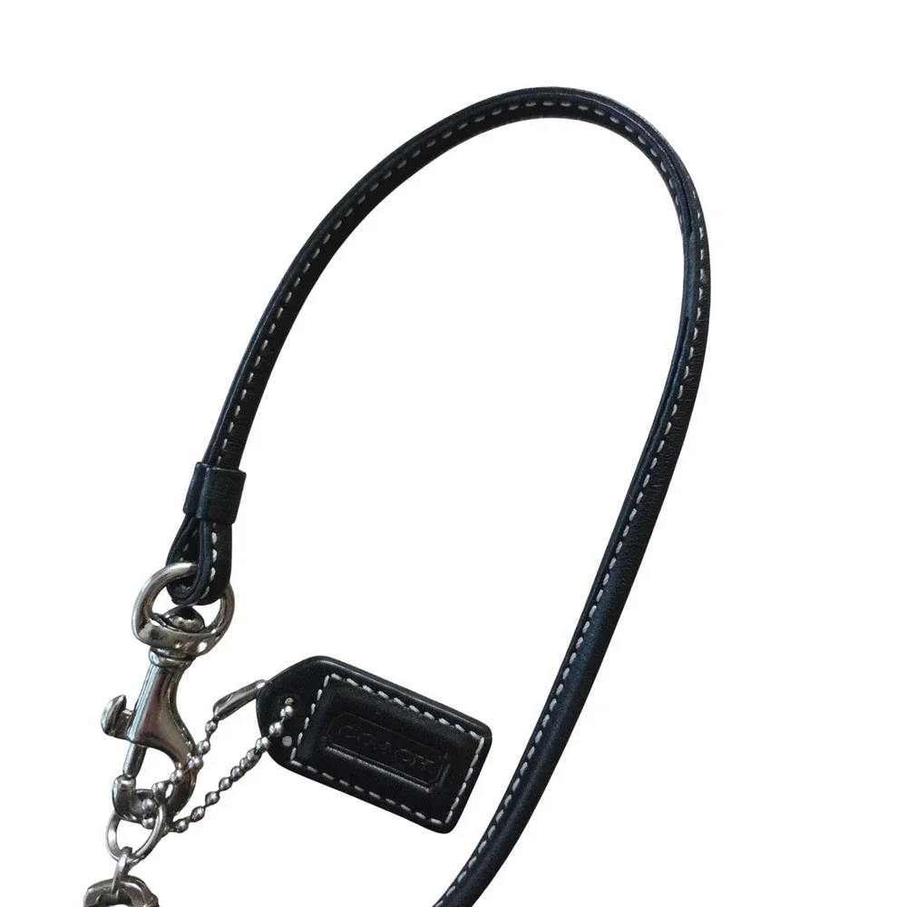 Y2K Coach Signature Jacquard Wristlet Black Gray Monogram‎ Mini Clutch Canvas